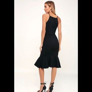 Lulu’s Black Bodycon Midi Dress